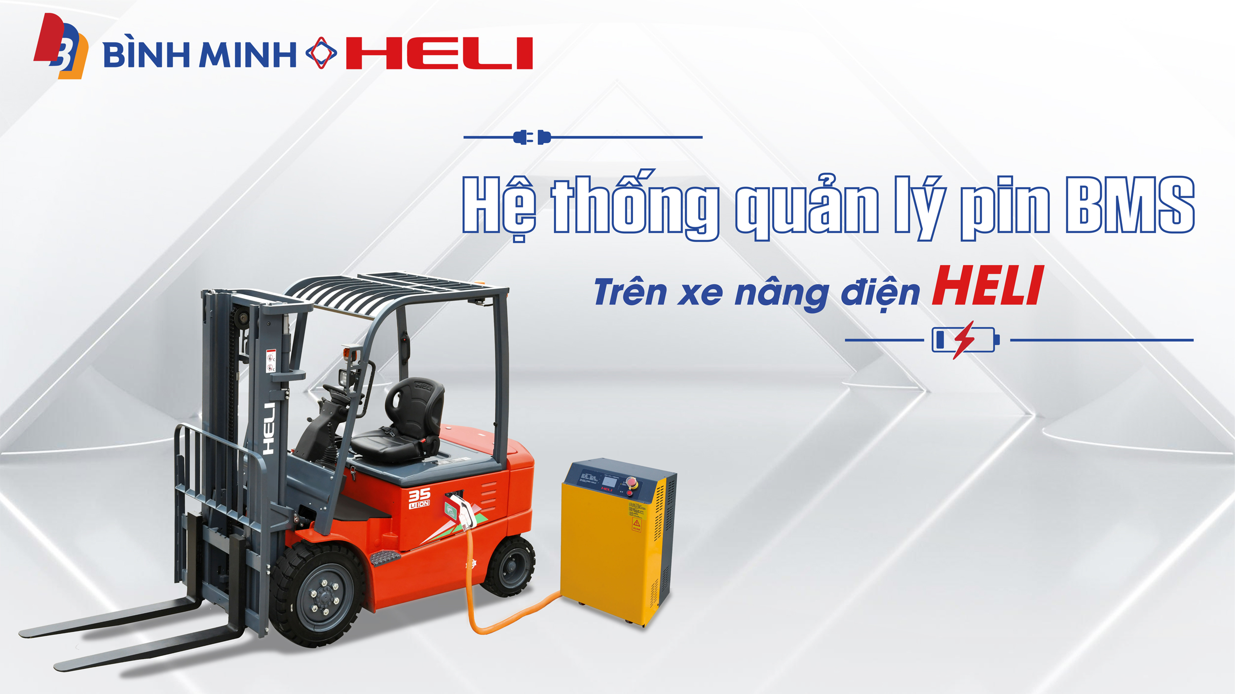 Hệ thống quản lý pin BMS trên xe nâng điện Heli