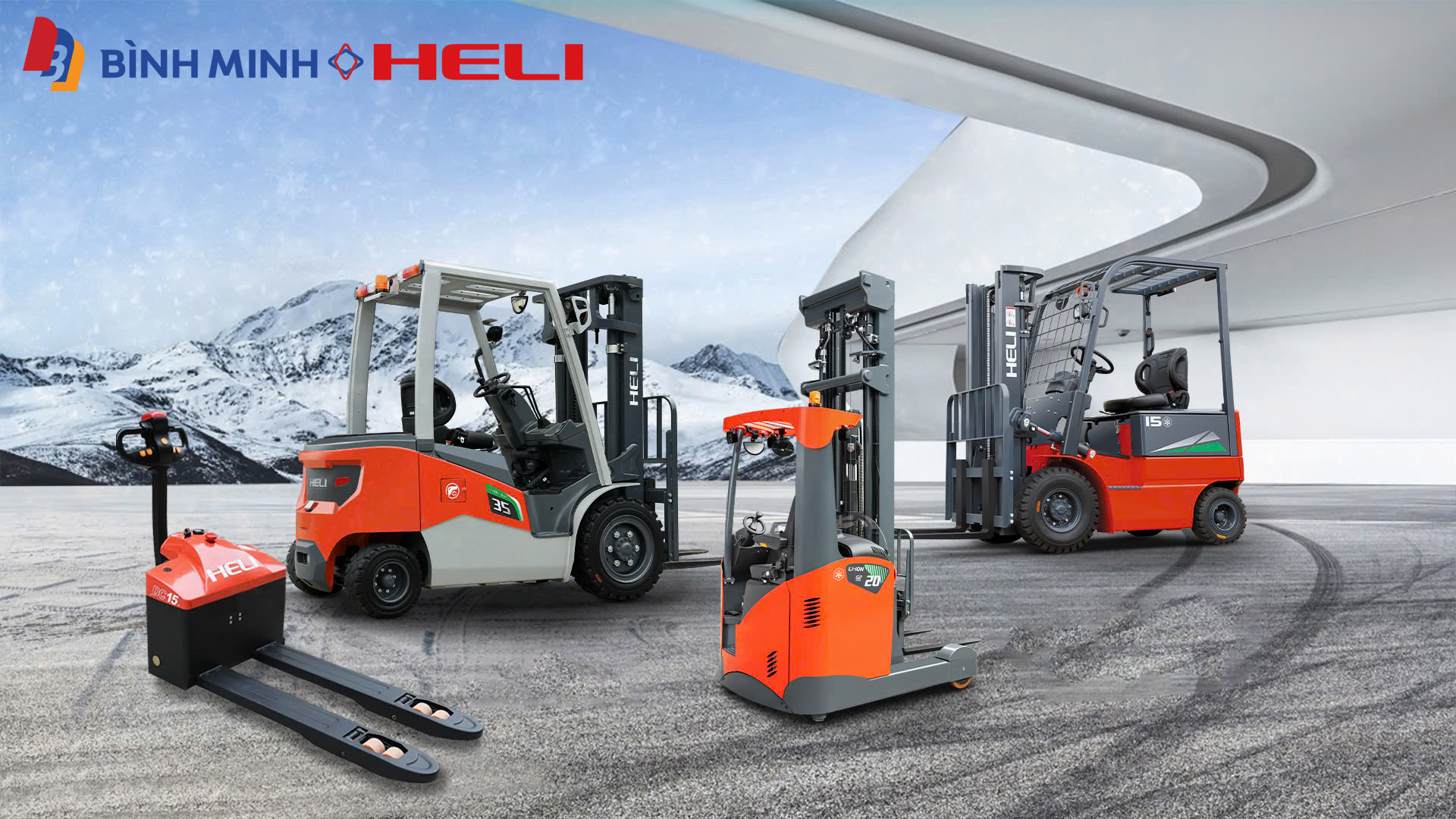 Các dòng xe nâng kho lạnh Heli